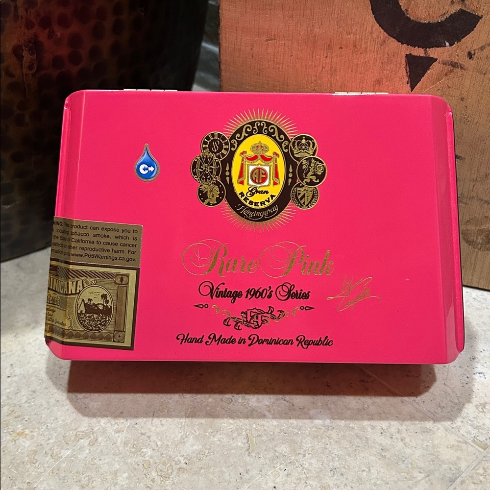 SOLD- FUENTE Rare Pink Short Story Empty Cigar Box